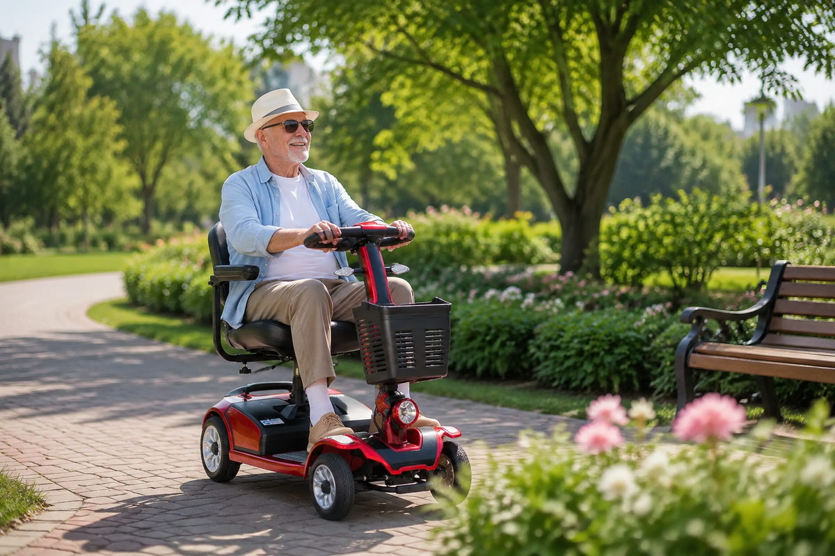 FoldScoot folding mobility scooter for seniors and family travel