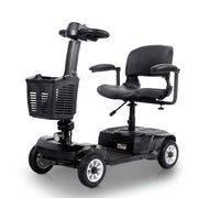 FoldScoot FS-TRAVEL20 black 4-wheel mobility scooter with padded seat