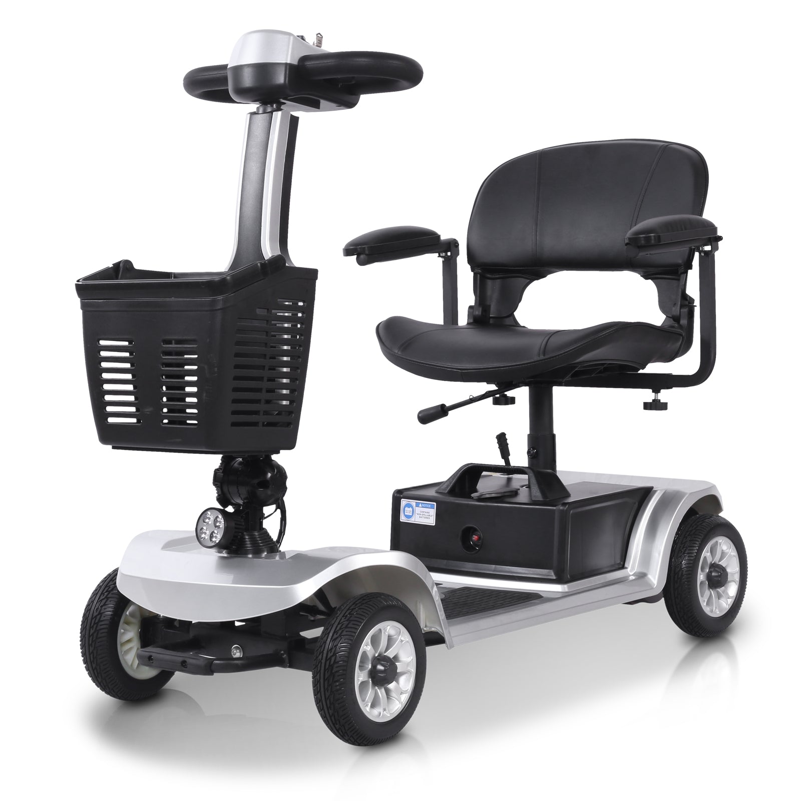 FoldScoot FS-M1 silver 4-wheel mobility scooter