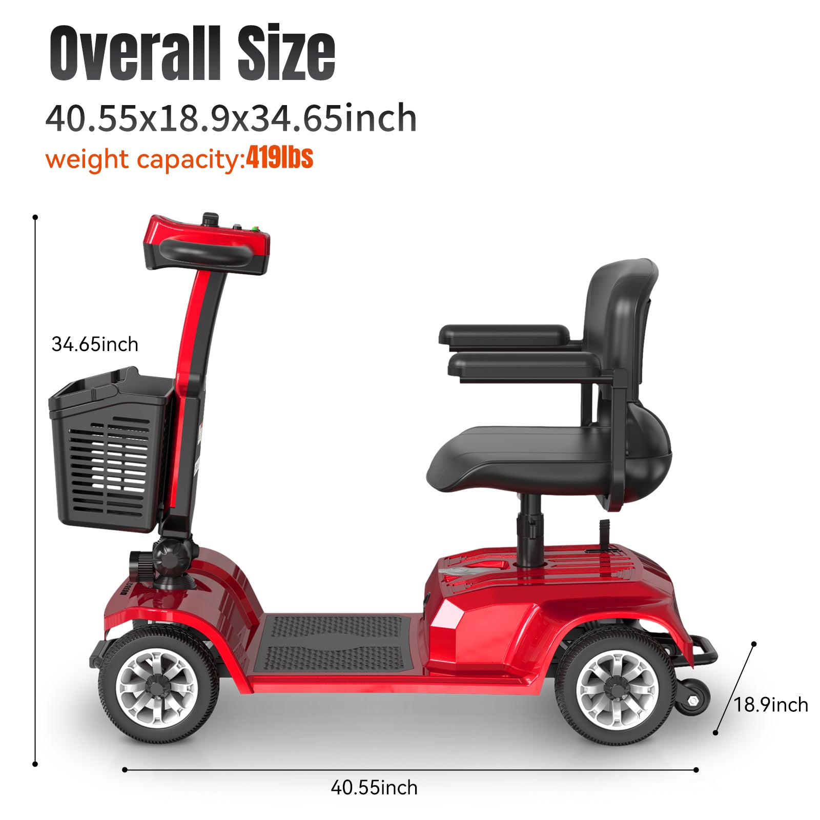 FoldScoot FS-TRAVEL20 mobility scooter dimensions and weight capacity