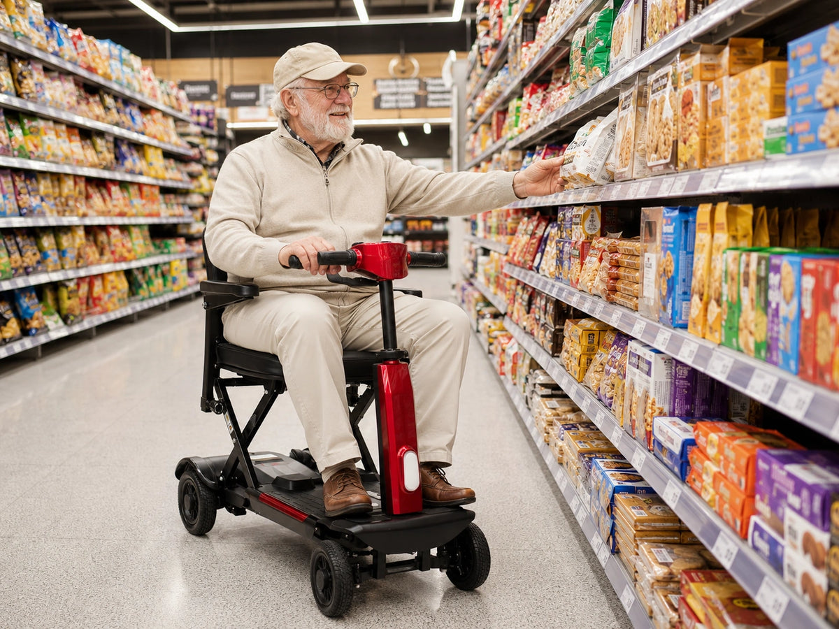 FoldScoot FS-T2 4-Wheel Travel Mobility Scooter