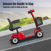 FoldScoot FS-TRAVEL20 electromagnetic braking and incline illustration