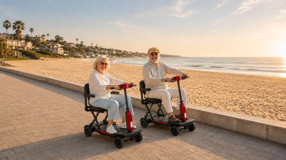 FoldScoot FS-T2 4-Wheel Travel Mobility Scooter