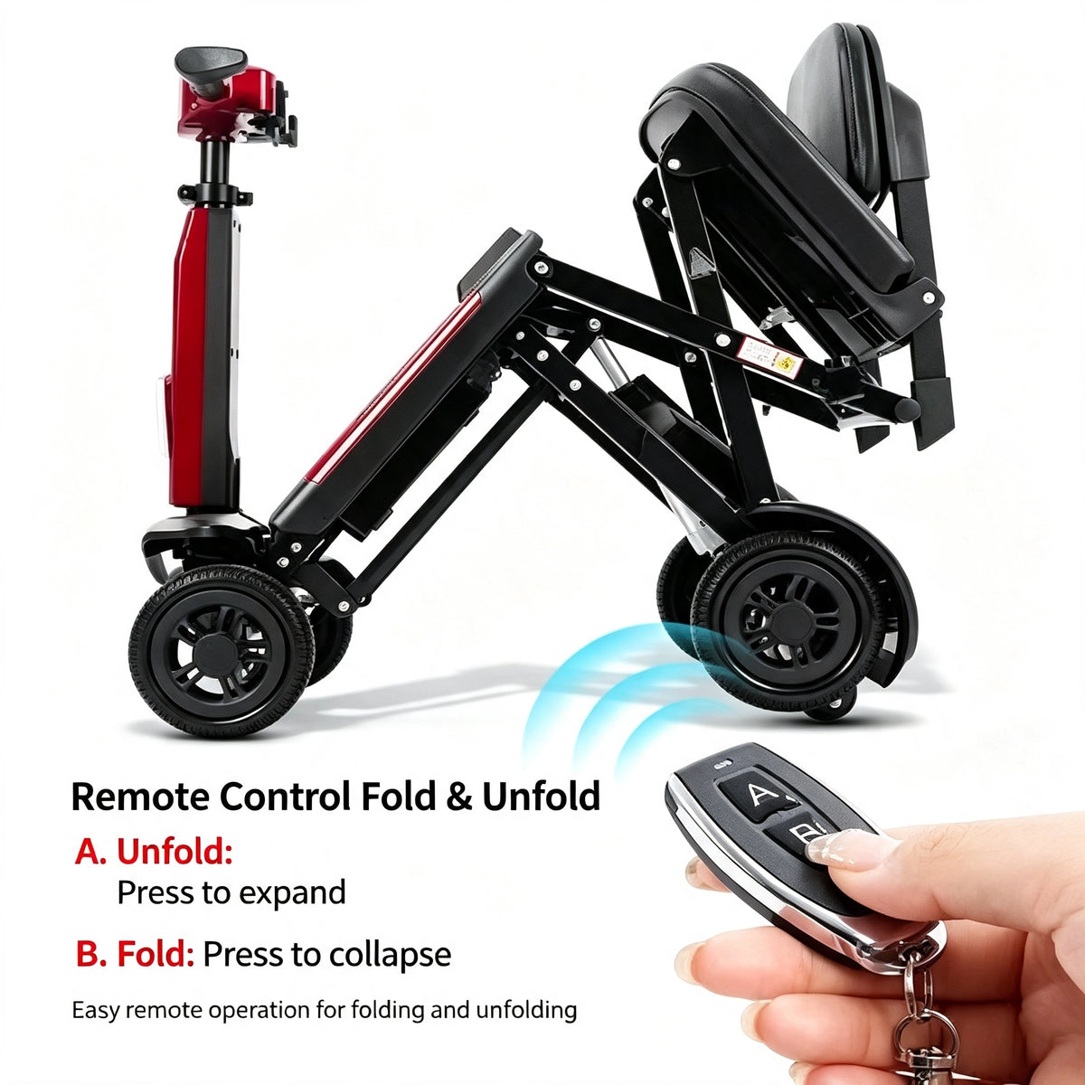 FoldScoot FS-T2 automatic folding 4-wheel mobility scooter - product image 8