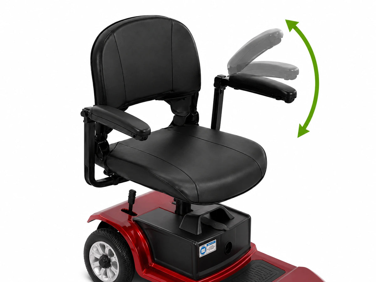 FoldScoot FS-C2 seat with flip-up adjustable armrests