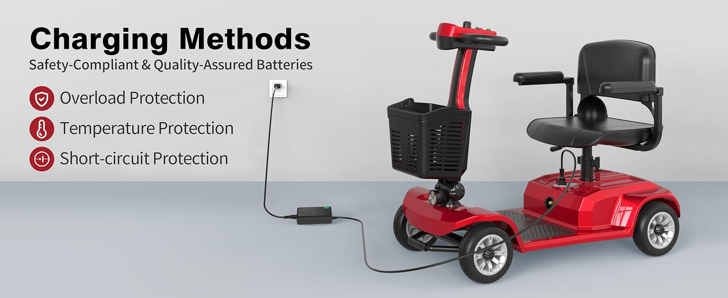 FoldScoot FS-TRAVEL20 4-Wheel Mobility Scooter, 12.4-Mile Range product details