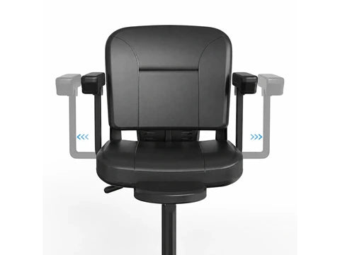 Mobility scooter with adjustable armrest width