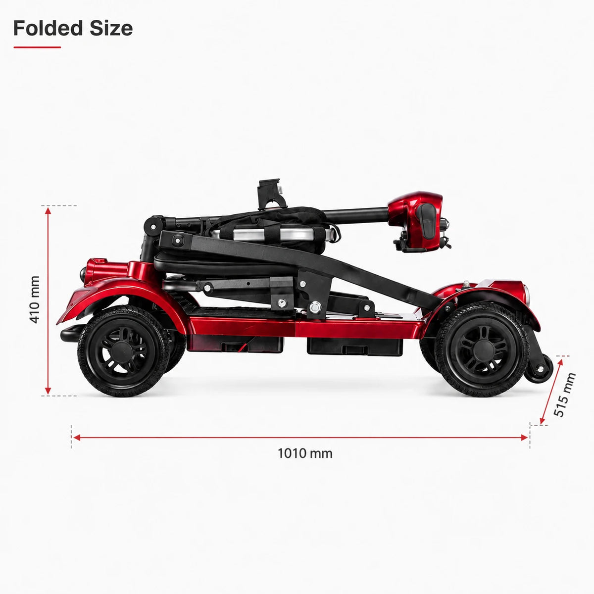 FoldScoot FS-T1 4-Wheel Travel Mobility Scooter dimensions 1