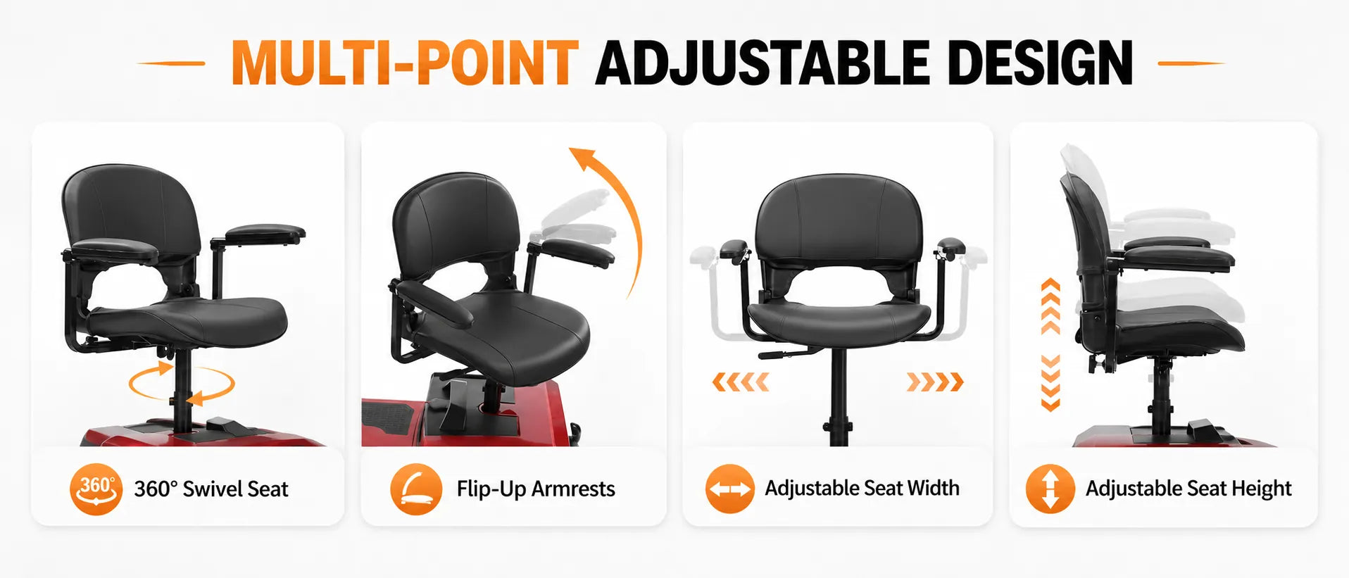 FoldScoot FS-M1 4-Wheel Mobility Scooter for Seniors and Adults product details
