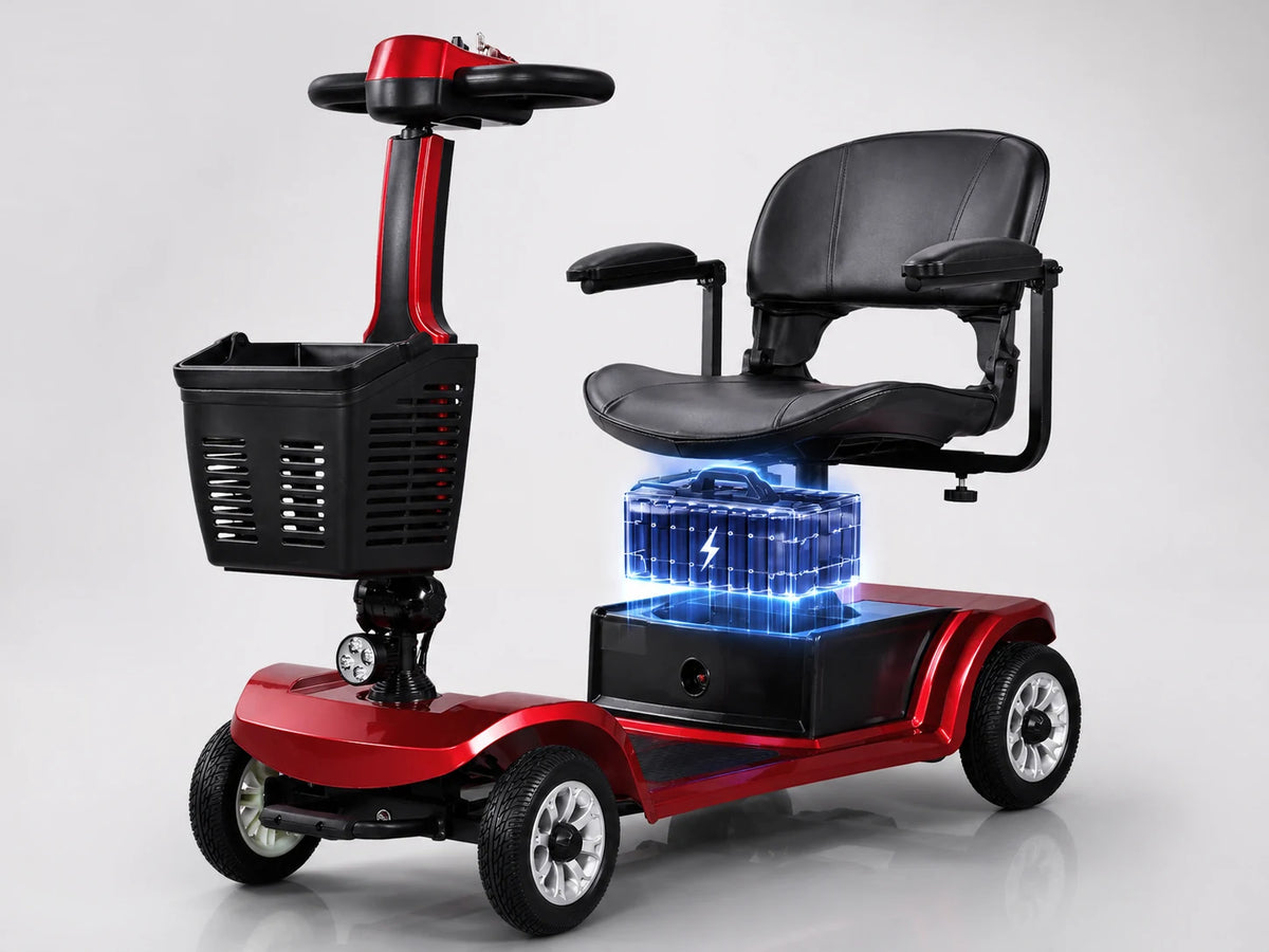Red FoldScoot FS-C2 with removable battery system