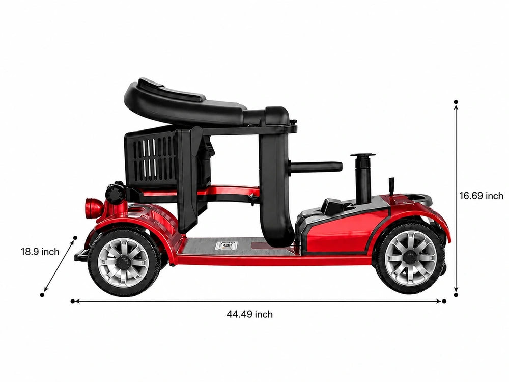 FoldScoot FS-C3 4-Wheel Comfort Mobility Scooters dimensions 1