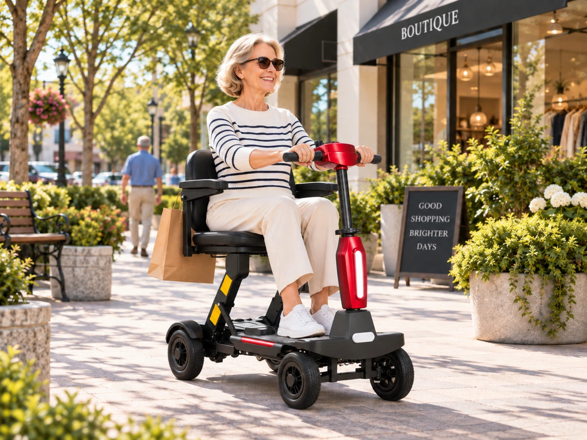 Everyday FoldScoot mobility scenes